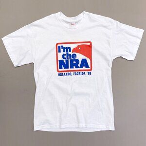 Vintage 80s I AM THE NRA Gun Hunting Orlando FL T Shirt XL Single Stitch 1988